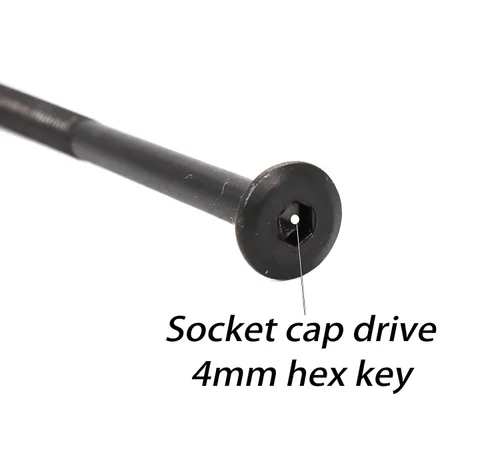 Miniatura 5 de cSeao Juego de 10 tornillos de casquillo negro M6 de 2.756 in para muebles, cuna, sillas y cama de bebé