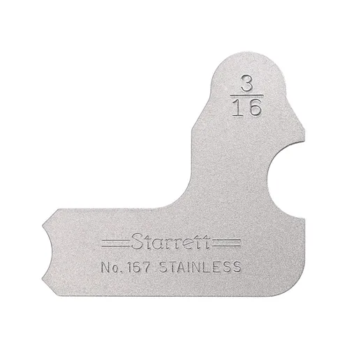 Miniatura 14 de Starrett Medidor de radio individual para radios convexos y cóncavos, ideal para carpinteros y construcciones, acero inoxidable, calibre de radio