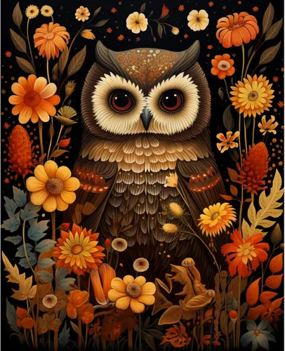 Miniatura 8 de Kits de pintura de bosque de hongos para adultos, pintura natural por números para adultos sobre lienzo, flores, pintura al óleo, arte acrílico