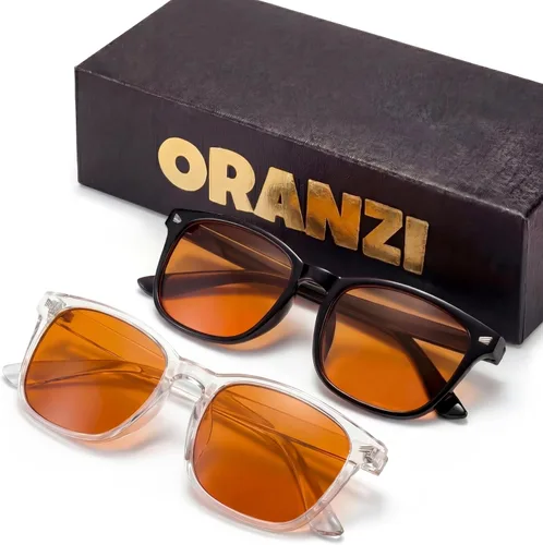 Lentes con bloqueo de luz azul 98.6% para computadora y juegos, anti rayos azules dañinos para un mejor sueño, lentes ámbar antifatiga y fatiga