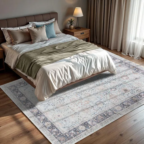 Miniatura 273 de GLN Rugs Traditional Collection - Alfombra de felpilla lavable a máquina, tradicional lavable, antideslizante, alfombra de felpilla de pelo corto