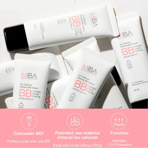 Miniatura 3 de MIBA Ion Calcio Mineral BB Cream 1.7 fl oz / 1.69 fl oz Materia prima patentada de iones minerales calcio. Cobertura fina pero abrumadora. Potencia
