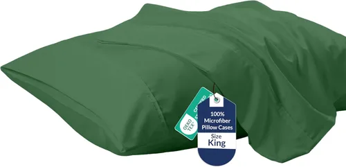 Miniatura 12 de Royale Linens Juego de 2 fundas de almohada Queen – Fundas de almohada de cama – 20 x 30 pulgadas – Fundas de almohada negras – 1800 microfibra