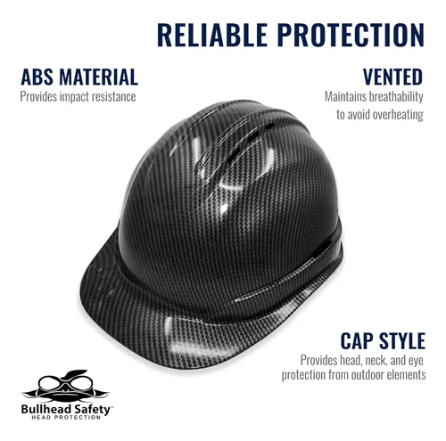 Miniatura 4 de Bullhead Casco de Seguridad Estilo Gorra – Casco Ventilado con Ajuste Ajustable con Almohadilla para la Frente y Correa de Barbilla, Aprobado por