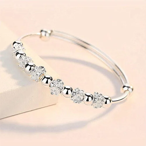 Miniatura 4 de Pulseras de plata de ley 925 con cuentas de plata de ley 925, pulsera de transferencia de la suerte, pulsera ajustable de moda para mujeres y niñas