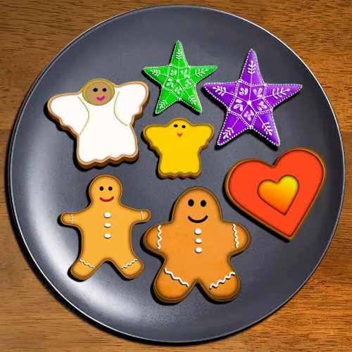 Miniatura 8 de Juego de cortadores de galletas de Navidad - 18 piezas, formas de hombre de jengibre, copo de nieve, árbol, corazón, estrella y ángel para hornear