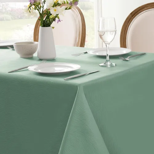 Miniatura 6 de Softalker - Mantel jacquard rectangular, diseño en espiral, resistente al agua y a las manchas, antiarrugas, tela de mesa pesada y libre de arrugas