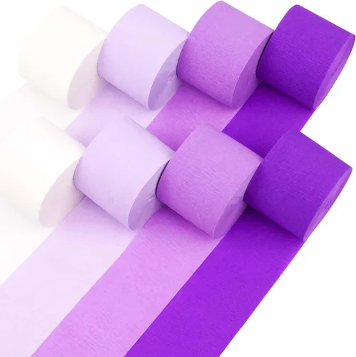 Miniatura 23 de 12 rollos de serpentinas de arcoíris únicos, paquete de 12 rollos de papel crepé arcoíris únicos de 984 pies para decoraciones de fiestas, Multicolor