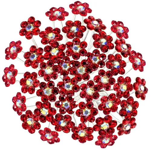 Miniatura 8 de 40 horquillas para el pelo con diamantes de imitación, 40 piezas en forma de U para fiestas, bodas, accesorios para el cabello para mujeres y niñas