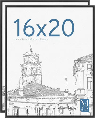 Miniatura 15 de MCS Marco Original para Póster 20x28 pulgadas Negro Ligero Vertical y Horizontal para Colgar en la Pared Marco Grande para Pósteres, Impresiones