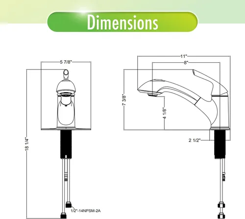 Miniatura 3 de Homewerks - Grifo de lavandería extraíble de un solo mango, instalación de 1 o 3 agujeros con placa de cubierta, instalación universal, fregadero