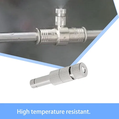 Miniatura 6 de Boquillas de nebulización de 0.008 in de cobre, flujo de agua ajustable, conector rápido de 0.008 in/0.008 pulgadas, boquilla rociadora atomizadora