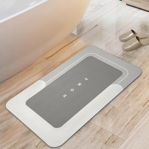 Housego Tapete mágico de baño absorbente, alfombra de secado rápido, tapete mágico de baño antideslizante, alfombra de piso con respaldo de goma
