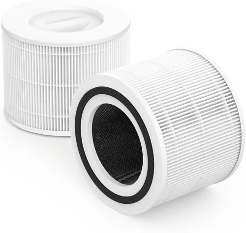 Paquete de 2 filtros de repuesto Core 300 compatibles con Levoit Core 300, Core 300S, parte # Core 300-RF, blanco Paquete de 2 filtros estándar