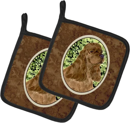 Miniatura 99 de Caroline's Treasures SS8617PTHD - Juego de soportes para ollas de cocina resistentes al calor, almohadillas calientes para horno para cocinar, Husky