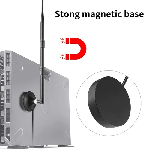 Miniatura 5 de Lora - Antena de 915 mhz 8dbi de largo alcance con base magnética con cable de 10 pies para helio Hotspot Nebra Bobcat 300 SenseCAP M1 Hotspot