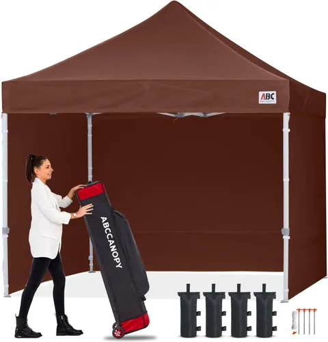 Miniatura 37 de Abccanopy - Toldo de 10 x 10 pies, con paredes laterales, sombra instantánea, con bolsa con ruedas para guardarlo. Incluye 4 bolsas de lastre, Azul