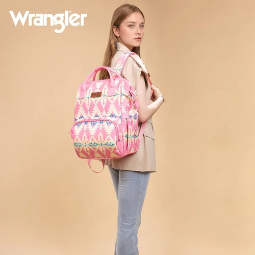 Miniatura 6 de Mochila de Pañales Montana West Wrangler Mochila de Pañales para Bebé Estilo Vaquero, Estándar Tt-rosa