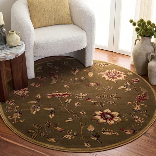 Miniatura 17 de SAFAVIEH - Alfombra de acento de la colección Lyndhurst, 3'3" x 5'3", color negro y multi, diseño floral tradicional, no desprende pelusa y de fácil