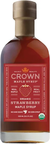 Miniatura 6 de Crown Maple Jarabe de arce orgánico de arándanos, 8.5 onzas líquidas, panqueques, gofres, cócteles, adobos de sabor