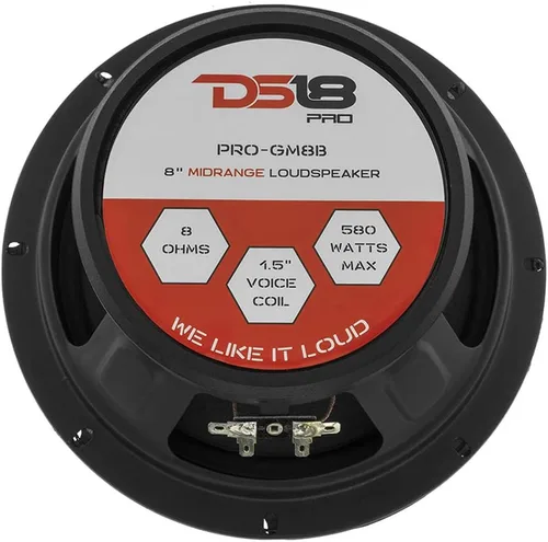 Miniatura 5 de DS18 PRO-GM8B - Altavoz de 8 pulgadas, rango medio, bala de aluminio roja, 580 W máximo, 190 W RMS, 8 ohmios, altavoces de puerta de audio de alta
