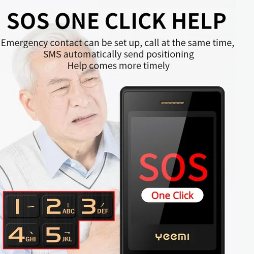 Miniatura 4 de Yoidesu Teléfonos abatibles desbloqueados para personas mayores, 2G para usar teléfono celular Flip Senior, Dual SIM Pocket Senior Phone con doble