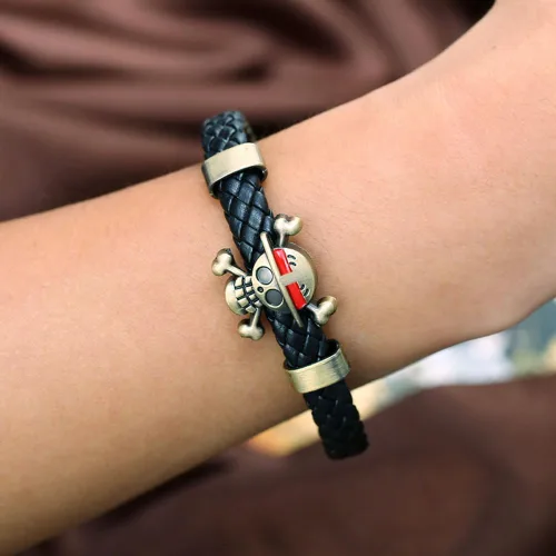 Miniatura 3 de YouU 23 piezas de una pieza Cosplay Luffy collar colgante llavero anime pegatinas PU brazalete esqueleto colgante pulsera pulsera pulsera