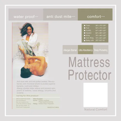 Miniatura 5 de Natural Comfort Protector de colchón impermeable súper absorbente de 20 pulgadas de bolsillo profundo, tamaño individual