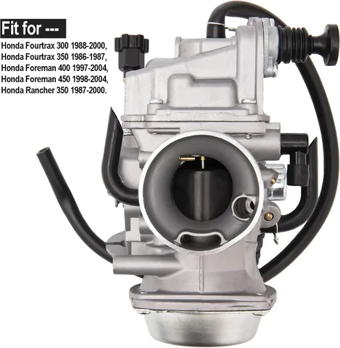 Miniatura 2 de Carburador compatible con Honda Fourtrax 300 350 Foreman 400 450 Rancher 350, repuesto para carburador Honda Fourtrax 300 Foreman 450 Rancher 350