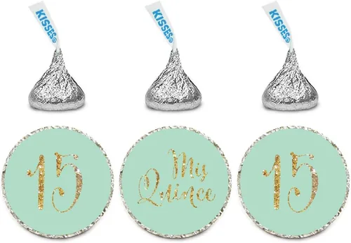 Andaz press Nuevos besos de cumpleaños brillantes, 1 15 verde menta