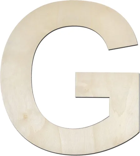 Miniatura 24 de Letra M de madera de 12 pulgadas de grosor, letra de madera grande sin terminar de 1/4 de pulgada de grosor para decoración de pared del hogar