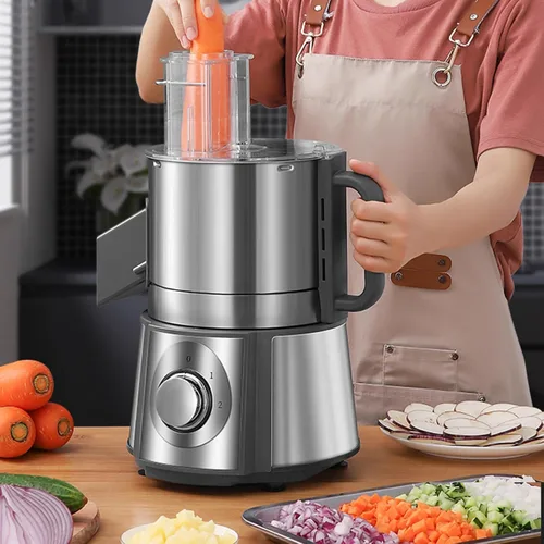 Miniatura 7 de Anatole Cortador eléctrico de verduras de acero inoxidable, procesador de alimentos de 16 tazas, 300 W, picador comercial de verduras, cortador