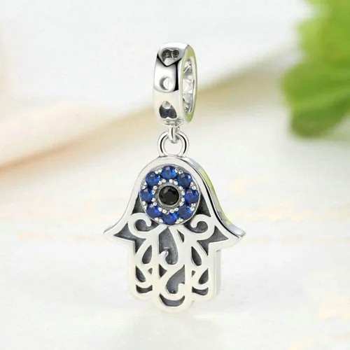 Miniatura 2 de Abalorio de plata de ley 925 con diseño de Hamsa para pulsera Pandora plata de ley Plateado YC-36543561