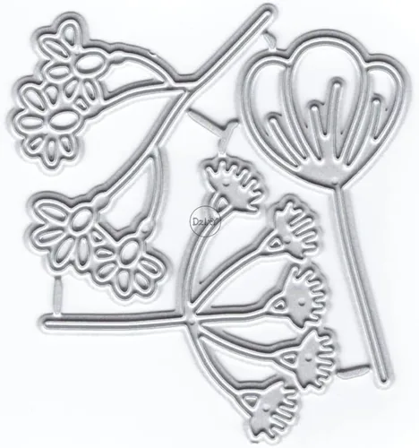 DzIxY Troqueles de corte de metal de tres flores para hacer tarjetas de papel de grabación en relieve conjuntos de troqueles de álbum de recortes 11