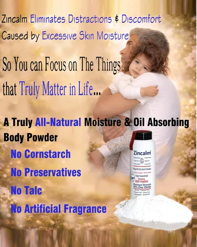 Miniatura 12 de Zincalm - Polvo totalmente natural para cuerpo y pies, concentrado 50% de zinc, sin almidón de maíz, absorción de humedad, antirozaduras, fricción