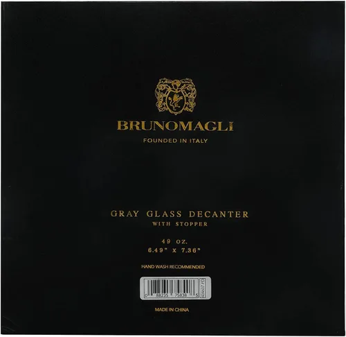 Miniatura 5 de Bruno Magli Decantador de whisky de vidrio de 49 onzas con tapón, botella de licor hermética para vino, bourbon, brandy, jugo, exhibición de bar