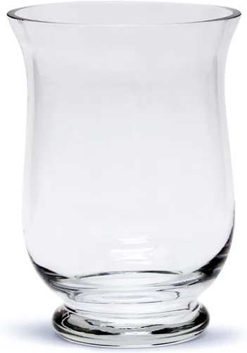 Miniatura 15 de Jarrón único de ramo WGV, 5.5" de ancho, 5" de alto, vidrio transparente corto huracán cóncavo para flores, portavelas para eventos de boda