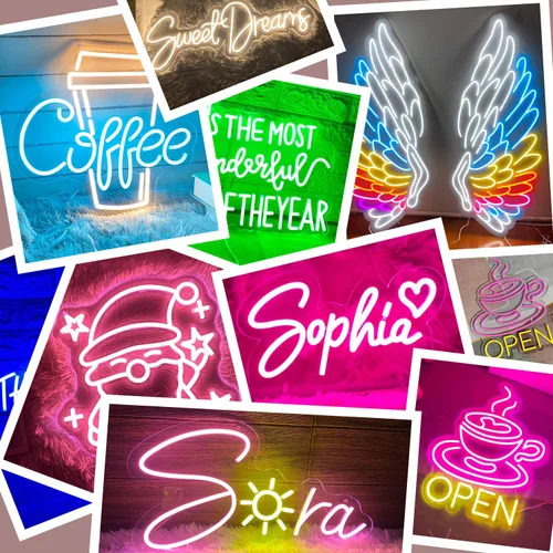 Miniatura 3 de Letreros de neón personalizados, letrero de nombre de neón para decoración de pared, letrero LED personalizado, luces de neón personalizadas