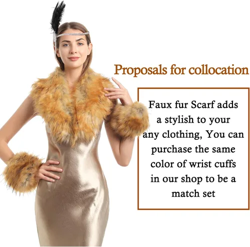 Miniatura 7 de Soul Young Faux Fur - Cuello Calentador para mujer, Bufanda