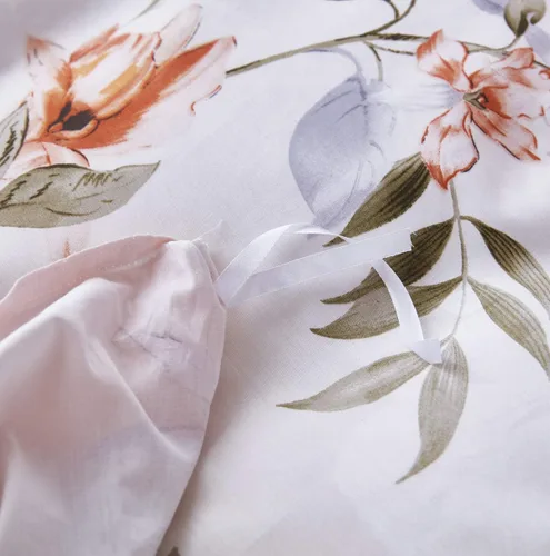 Miniatura 7 de OAITE - Juego de funda de edredón de 100% algodón con patrón floral, juego de ropa de cama suave que incluye 3 piezas
