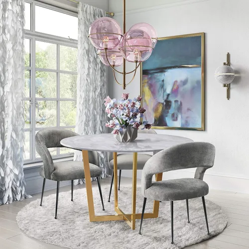 Miniatura 2 de Tov Furniture Silla de comedor Rocco Black Boucle