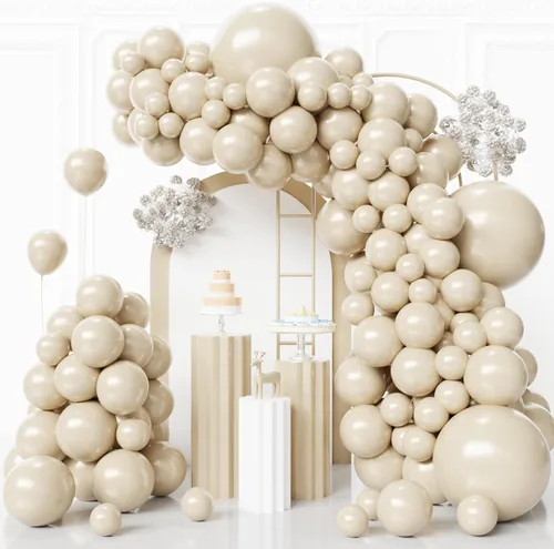 Miniatura 19 de Kit de arco de globos negros y plateados, 130 guirnaldas de globos negros metálicos, globos de látex plateados metálicos de diferentes tamaños
