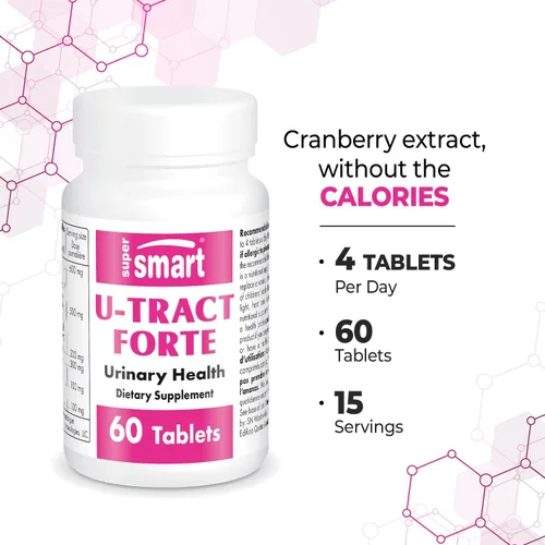 Miniatura 4 de Supersmart - U-Tract Forte - con D-manosa y bromelina Sin OMG y sin gluten - 60 tabletas