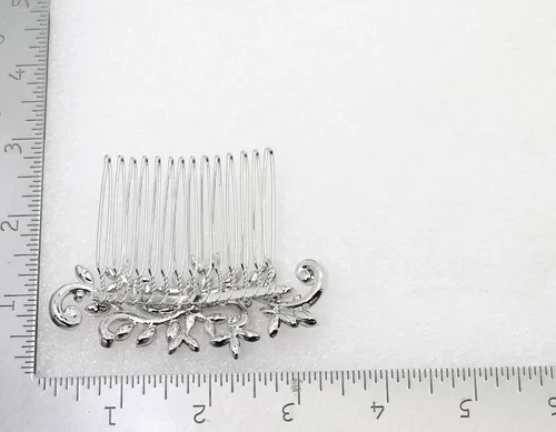 Miniatura 4 de Faship Precioso peine de pelo floral con diamantes de imitación AB