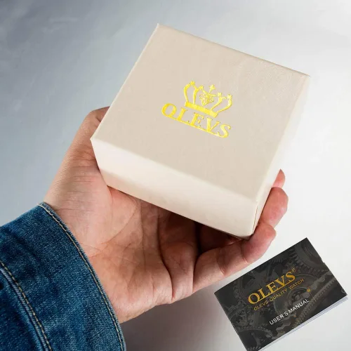 Miniatura 37 de OLEVS - Relojes de diamantes para hombres, relojes de vestir a prueba de agua, relojes analógicos de cuarzo de lujo con calendario de fecha y correa