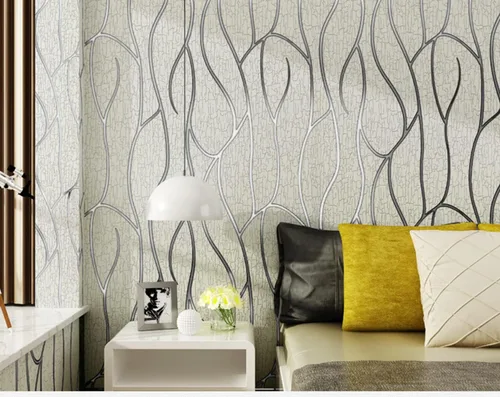 Miniatura 8 de Q QIHANG Moderno y minimalista no tejido grueso en relieve 3D para TV pared TV fondo de pared sala de estar dormitorio papel tapiz 1.73 pies
