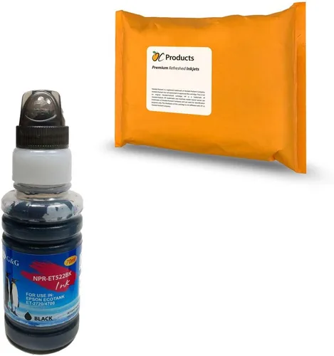 Repuesto de tinta compatible para Epson 522 para EcoTank ET-2400 ET-2720 ET-2800 ET-2803 ET-2840 ET-4700 ET-4800 ET-4810 (negro)