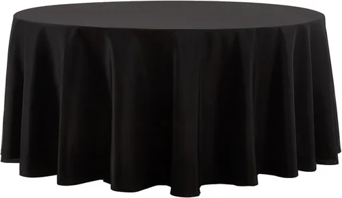Miniatura 23 de Paquete de 2 manteles redondos de 90 pulgadas, manteles lavables de poliéster de lino decorativo para la mesa del comedor, banquetes, fiestas