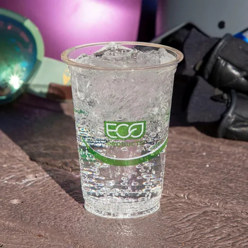Miniatura 9 de ECO PRODUCTS GreenStripe - Vasos fríos transparentes de 9 onzas, vasos desechables de ácido poliláctico (PLA) a base de plantas para agua, jugo