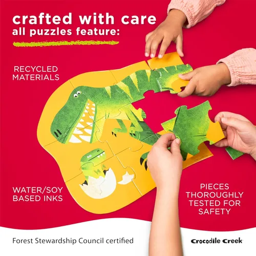 Miniatura 4 de Crocodile Creek Rompecabezas de 100 piezas para niños de 5 años en adelante, divertidos y educativos de mesa o piso, recipiente de almacenamiento